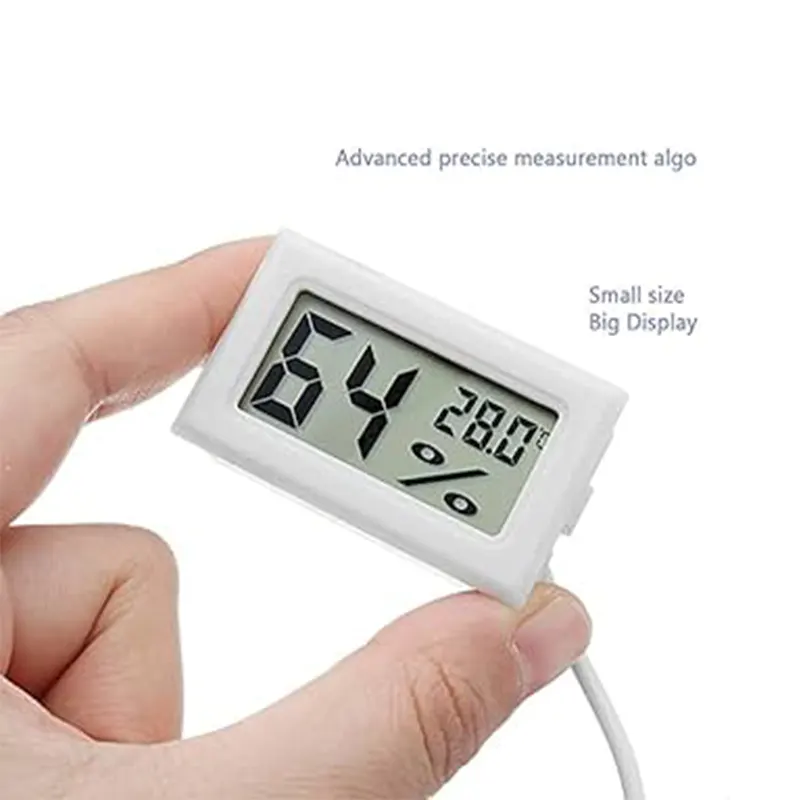 1.5M Mini Digital Thermometer Hygrometer Temperature Humidity Moisture Sensor Thermal Temperature Tester/ Digital Humidity & Temperature Sensor Display - Gallery 2