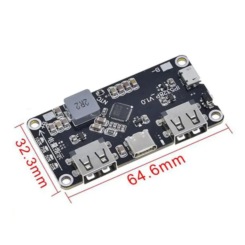IP5328P Dual USB Fast Charging Power Bank Circuit Type-C 3.7V to 5V 9V 12V Fast Quick Charger Circuit Board QC2.0 QC3.0 - Gallery 3