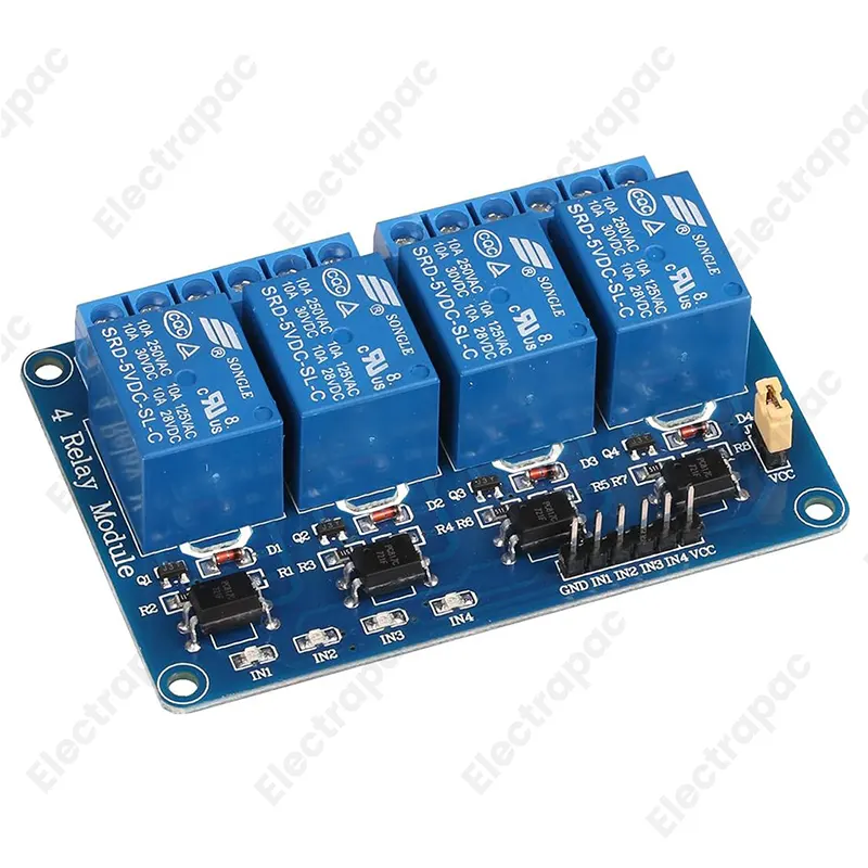 5VDC 4 Channel Relay Module - Gallery 2