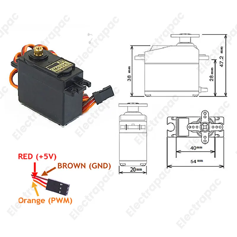 MG995 180 Degree Metal Gear TowerPro Servo Motor - Gallery 3