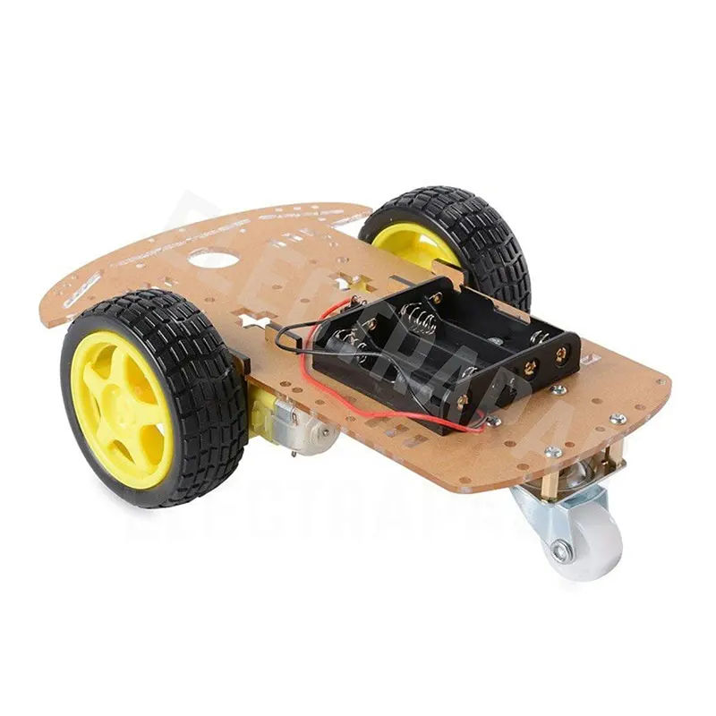 2WD Smart Robot Car Chassis Kit with Dual DC Gear Motors & Speed Encoders/ 2 Wheel Robotic Car Chassis - Gallery 1