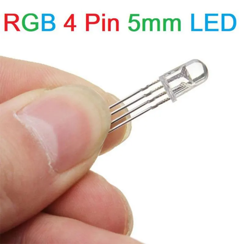 5mm RGB LED Light 4Pin/ Multi Color LED Light/ RGB Diffused LED CC 5mm - Gallery 2