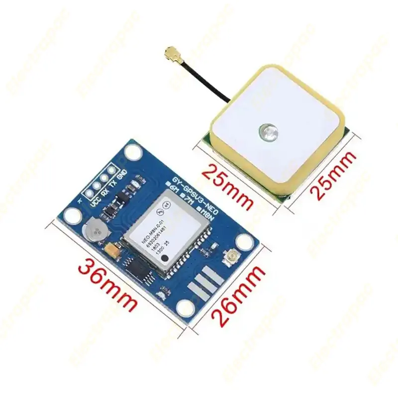 NEO-M8N GPS Module with Ceramic Active Antenna - Gallery 3