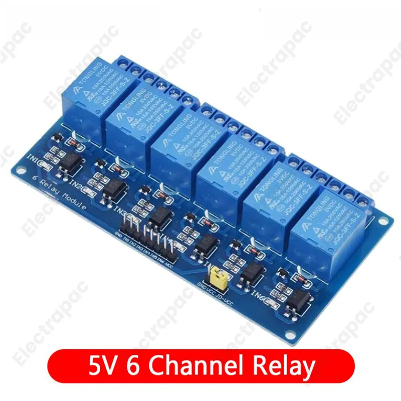 5V 6 Channel Relay Module / 6Channel Multi-Output Relay Control Board - Gallery 1