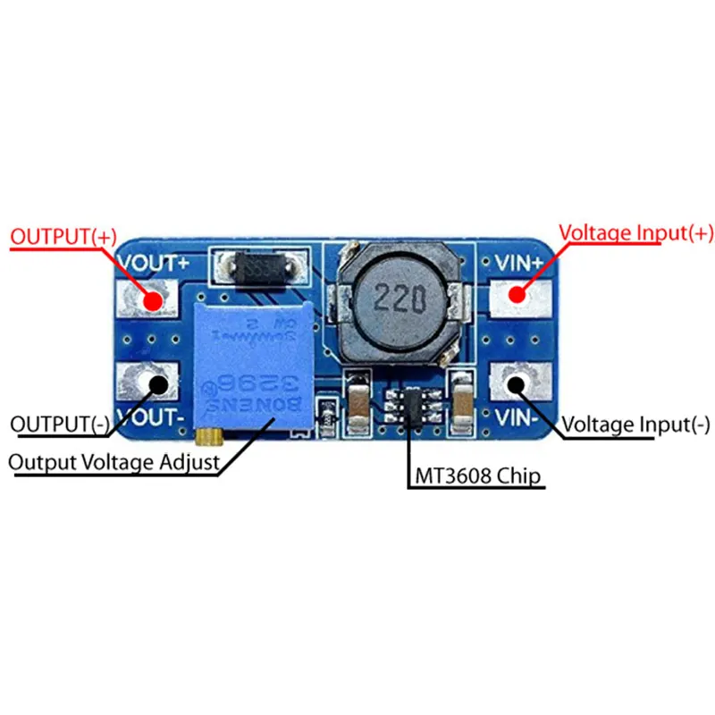 MT3608 2A DC-DC Step Up Power Apply / Booster Converter Module - Gallery 3