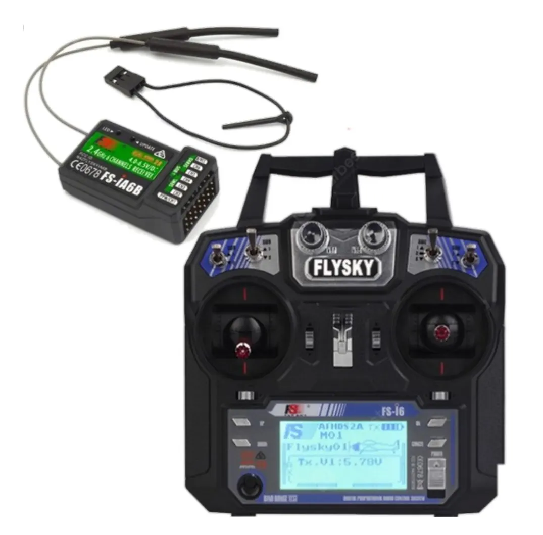 FlySky FS-i6 2.4GHz 6-Channel RC Transmitter with FS-iA6B Receiver for Drone, Plane, Helicopter - Gallery 2
