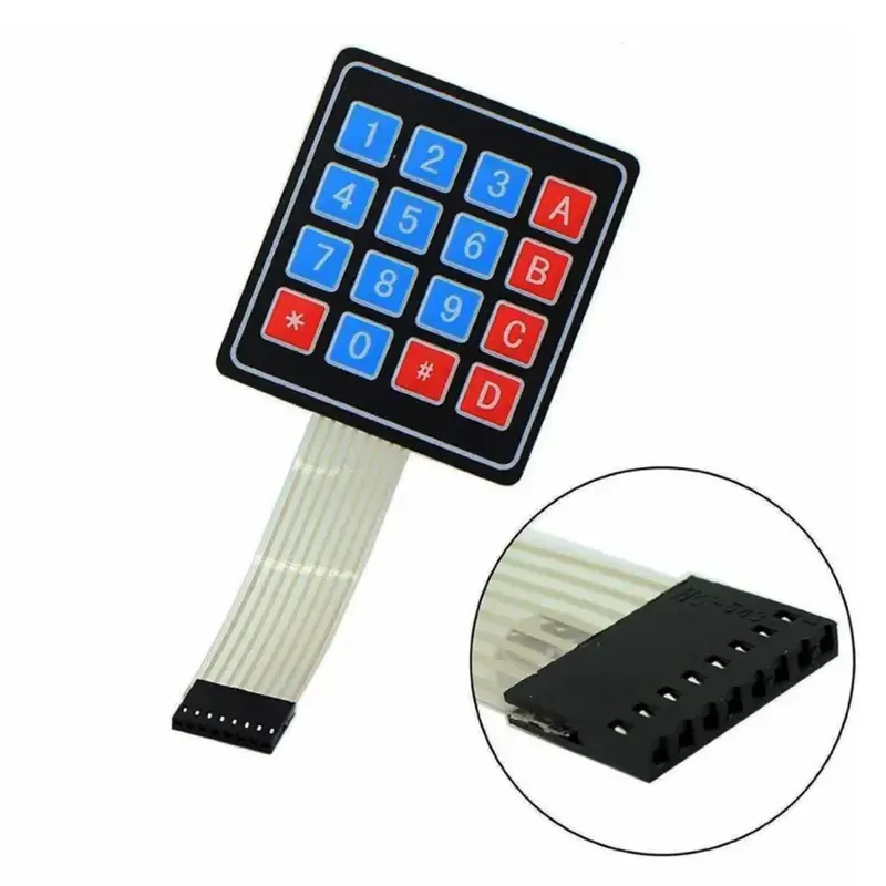 4x4 Matrix Key Pad Membrane Keypad with Digital Interface - Gallery 1