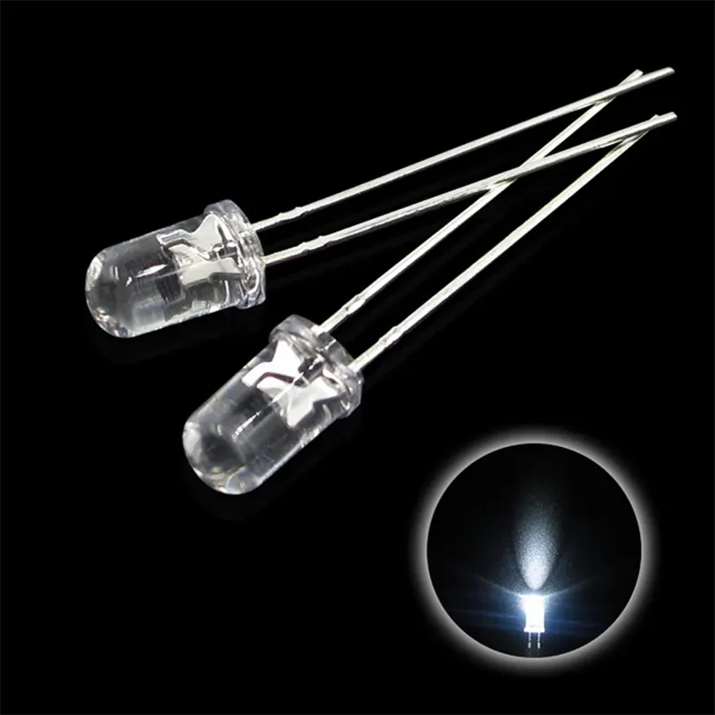 5mm White LED Lights (Pack of 5pcs) - Gallery 1