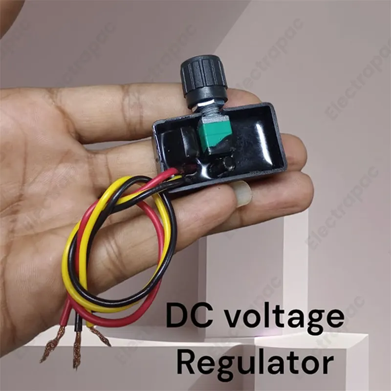 PWM Motor Speed Controller, 12V DC Electric Adjustment Switch, 3-Wire Fan Regulator, Black - Gallery 2