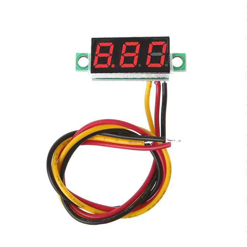 3 Wire LED Display Mini 0.28 inch DC 0 -100V Digital Voltmeter 100V Volt Panel Indicator Monitor Voltage Meter - Gallery 3
