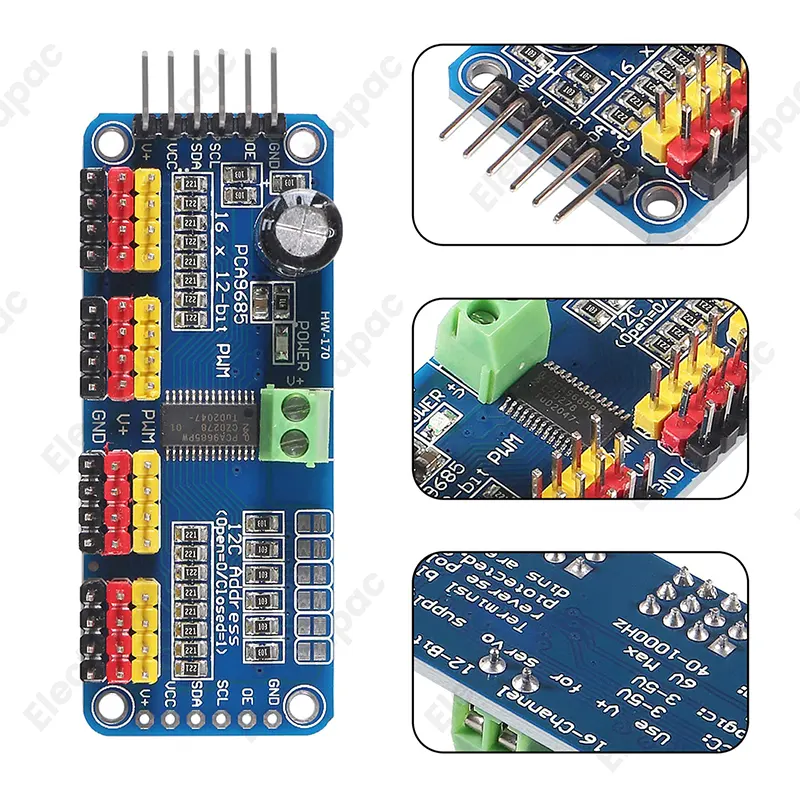 16 Channel 12-bit PWM Servo Driver Controller I2C interface PCA9685 for Arduino - Gallery 3