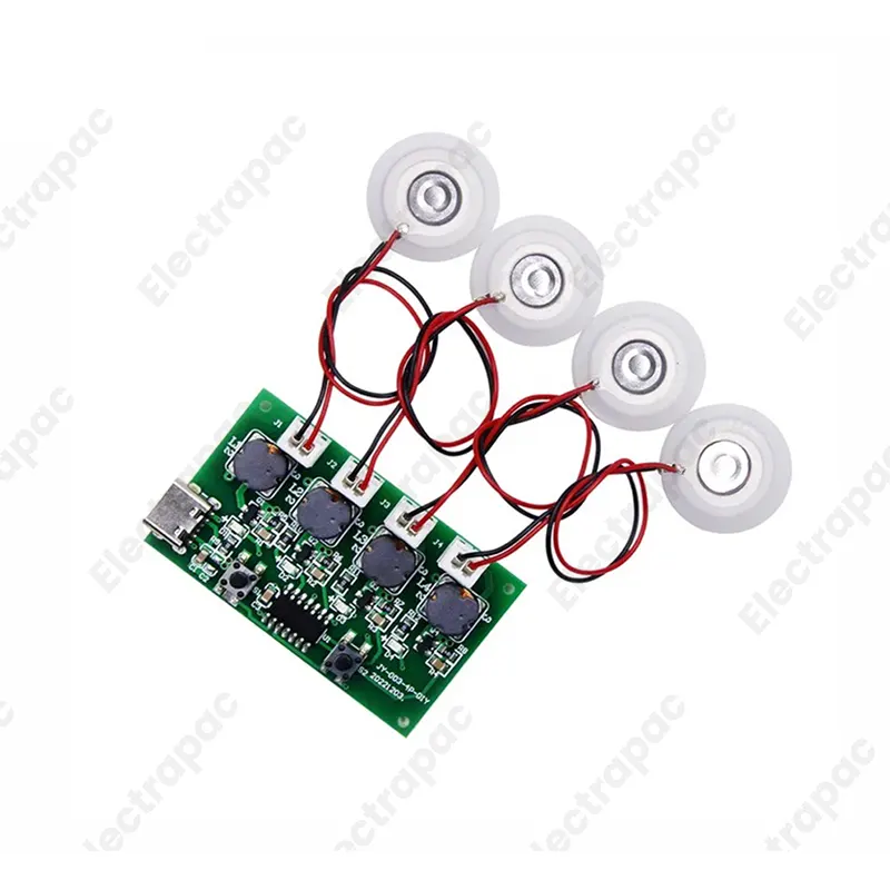 4 Fogger Type-C USB Mini Humidifier DIY Kits Mist Maker Driver Circuit Board 4 Way Fogger Atomization Film Atomizer Sheet Oscillating - Gallery 2