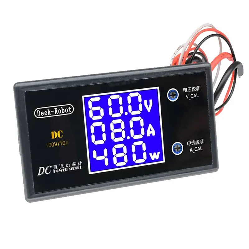 DC 50V 5A 250W Digital LCD Voltmeter Ammeter Voltage Current Volt Power Meter - Gallery 2