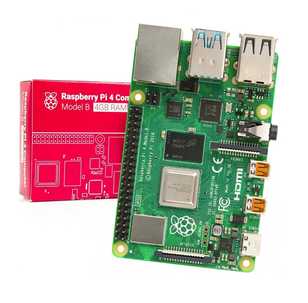 Raspberry Pi 4 4GB Model B board with LPDDR4 SDRAM