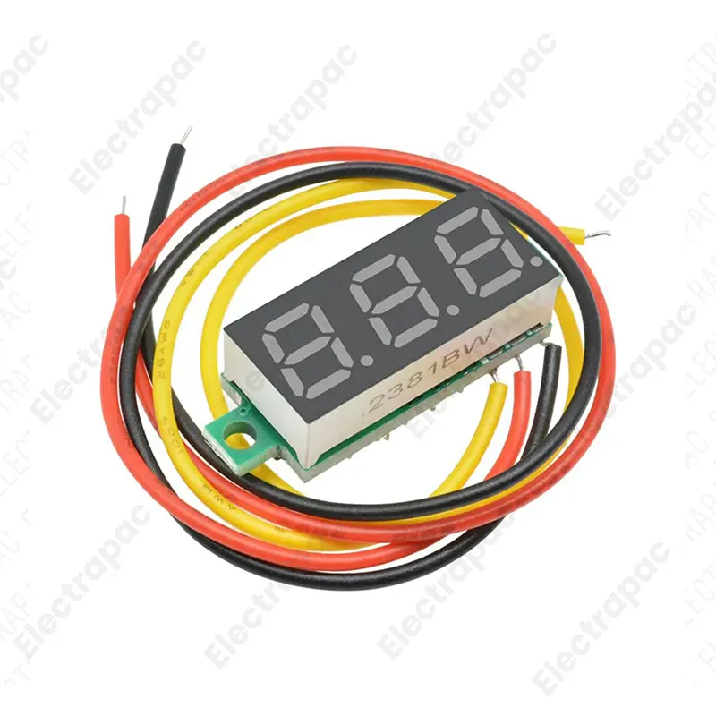 3 Wire LED Display Mini 0.28 inch DC 0 -100V Digital Voltmeter 100V Volt Panel Indicator Monitor Voltage Meter