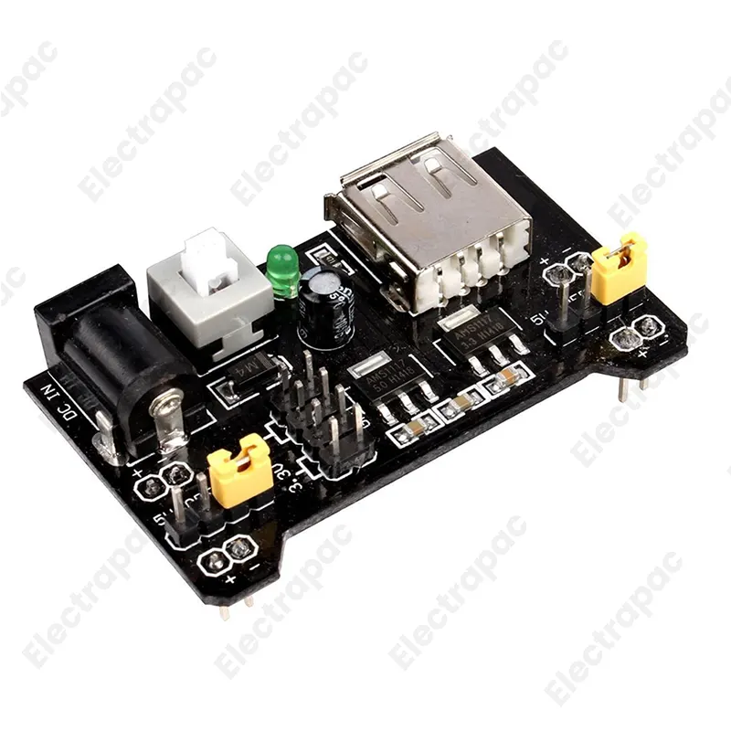 Breadboard Power Supply Module 5V 3.3V With USB and Switch