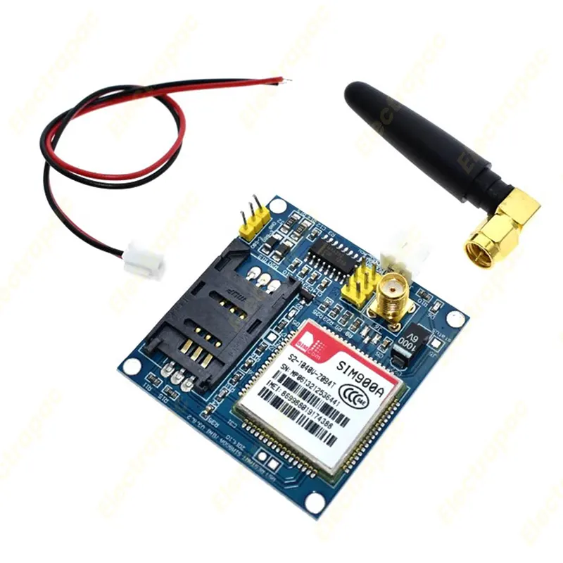 SIM900A GSM GPRS Board + Antenna for Arduino – TTL Level & 5V Input