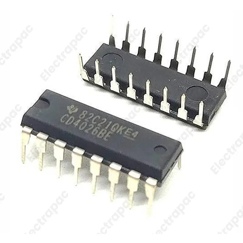 CD4026BE IC/ 4026 DIP-16 Pin Package Joh-nson Decade Counter with Seven Segment Display Driver CMOS IC