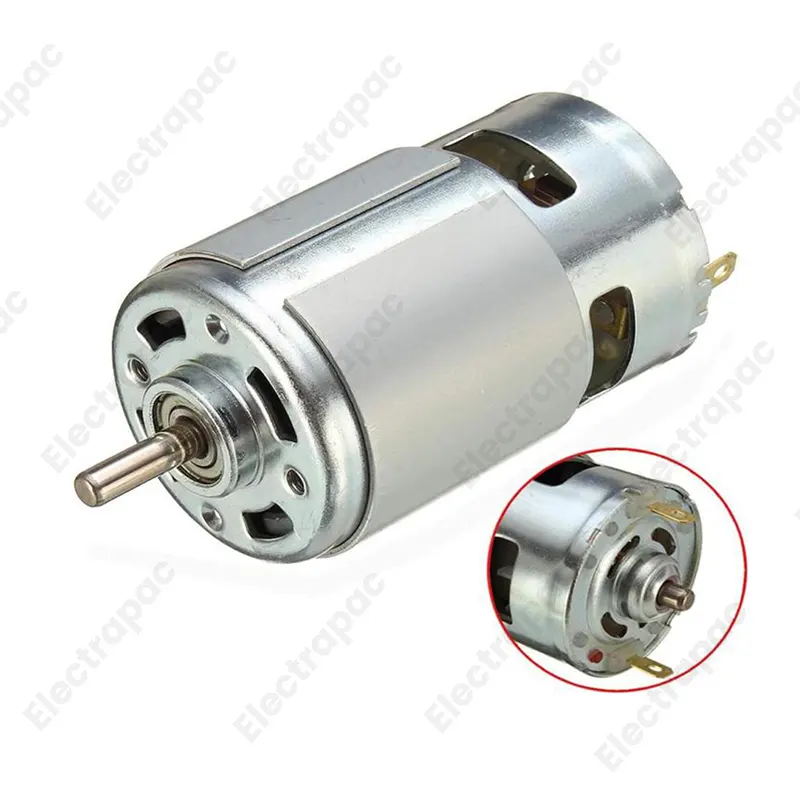775 DC 12V 21000rpm Double Side Bearing High Speed Metal Large Torque Small DC Motor