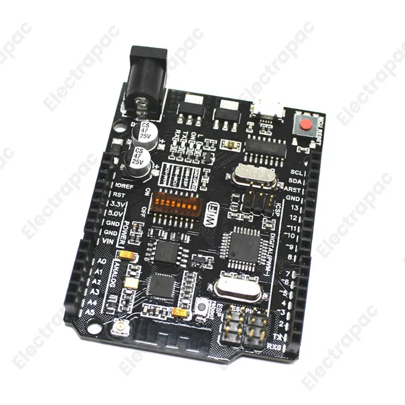 UNO + WiFi R3 ATmega328P + ESP8266 (32Mb memory), USB-TTL CH340G.Compatible for Arduino Uno, NodeMCU, WeMos ESP8266.