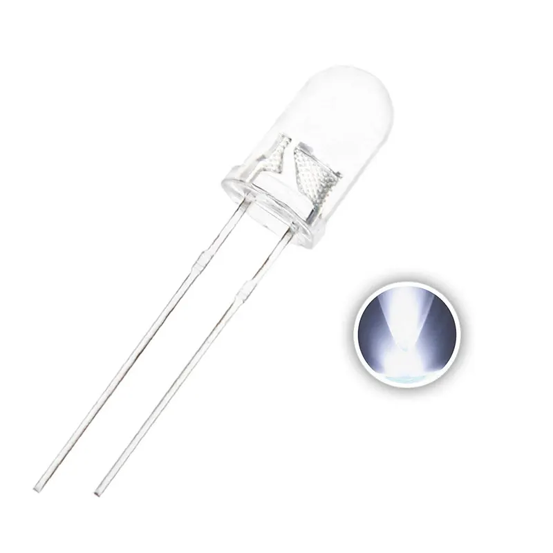 5mm White LED Lights (Pack of 5pcs)