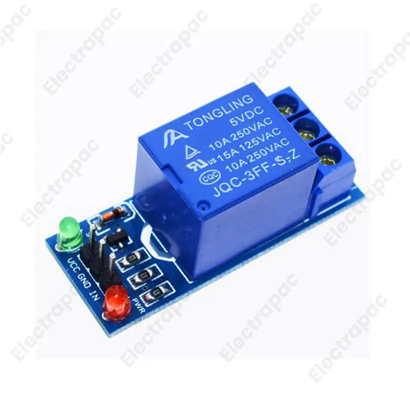 1-Channel 5V Relay Module with Optocoupler Isolation for Arduino & Raspberry Pi-10A