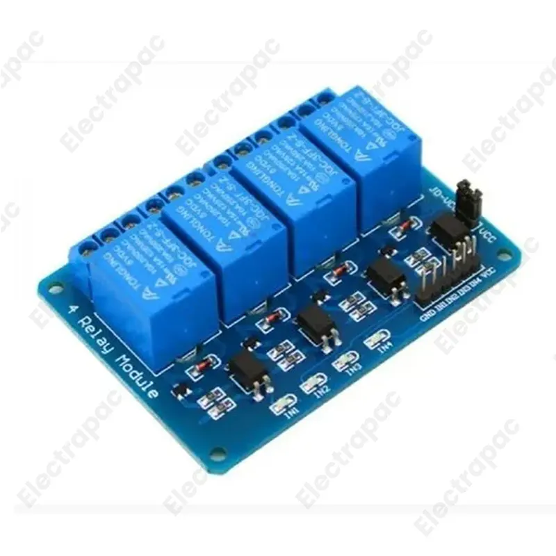 12VDC 4 Channel Relay Module With Opto Isolated Input