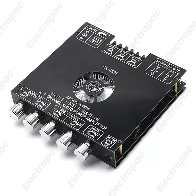 CA-AS21 Digital Bluetooth Audio Amplifier Board Subwoofer 220Wx2+350W 2.1Channel TPA3255 Audio Power Amplifier Module