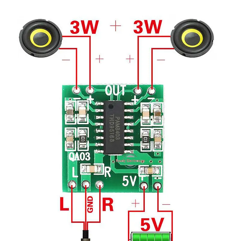 HW-104/ PAM8405 Digital Amplifier Board 2 Channels 3W Class D HW-104