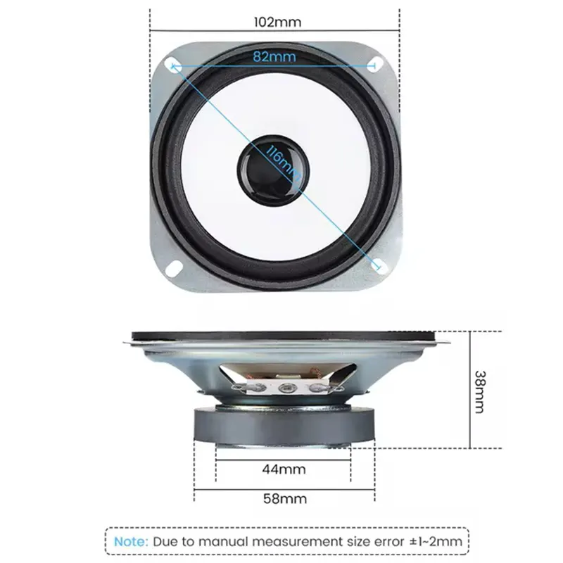 3-Inch Full Range Multimedia Speaker - 5W 2-Ohm High Fidelity Audio for DIY Home Theater & Bluetooth Projects