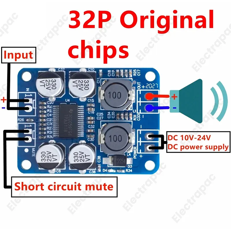 TPA3118 60W Mono Digital Power Amplifier Board - High Performance DC 12V-24V Audio Amp Module - Gallery 2