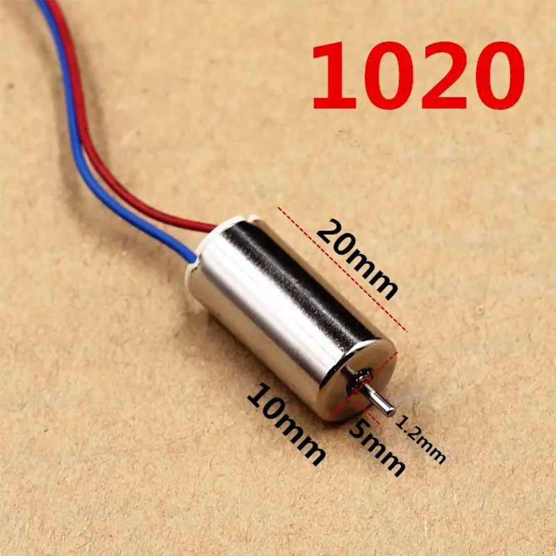 1020 RC Drone Motor 455000RPM DC 3.7V 10x20mm Magnetic Micro Motor High Speed For 55mm 75mm/ 76mm Mini Fans 1020 Motor for RC Drone - Gallery 2