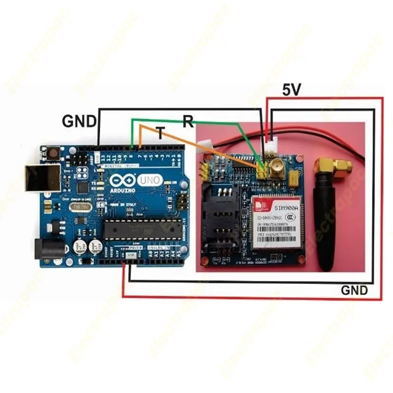 SIM900A GSM GPRS Board + Antenna for Arduino – TTL Level & 5V Input - Gallery 3
