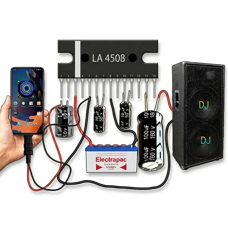 LA4508 IC 8.5W 9V 12V Amplifier Board IC ZIP 14 Pin Leads Audio Power Amplifier Dual 2 Channels Stereo Audio Amplifier Circuit IC - Gallery 2