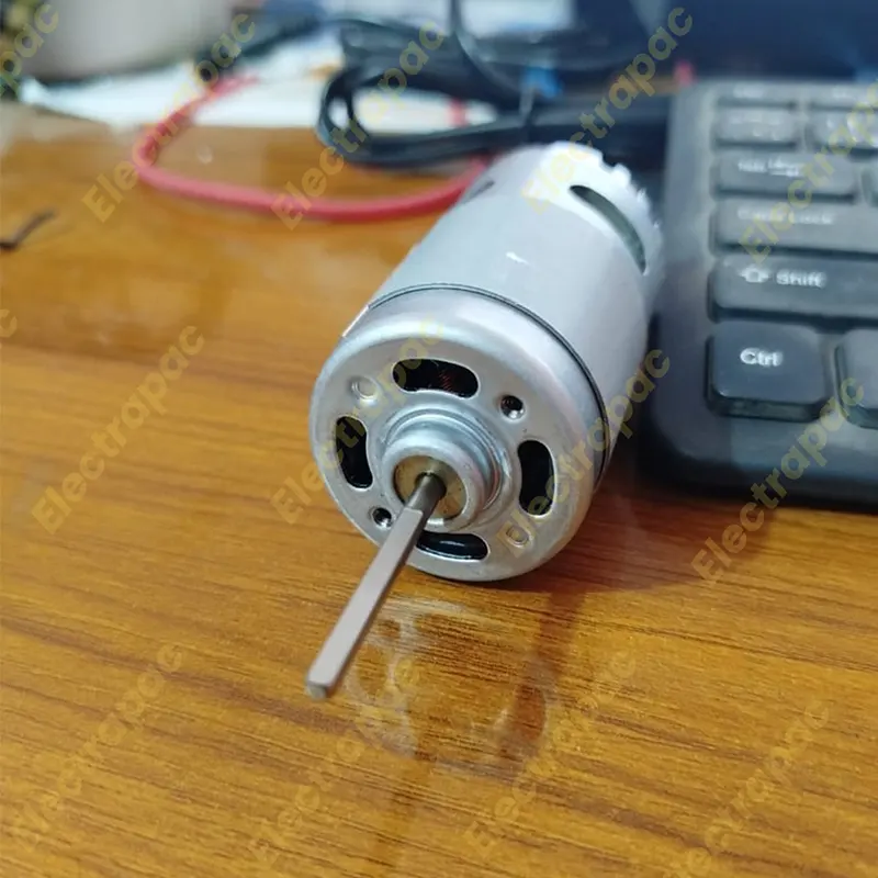 555 D Shape Long Shaft Full Metal Body 6-12V DC Motor Hi-Speed, Low Noise Rechargeable DC Fan For Solar or Electrical Tool and DIY Project. - Gallery 2