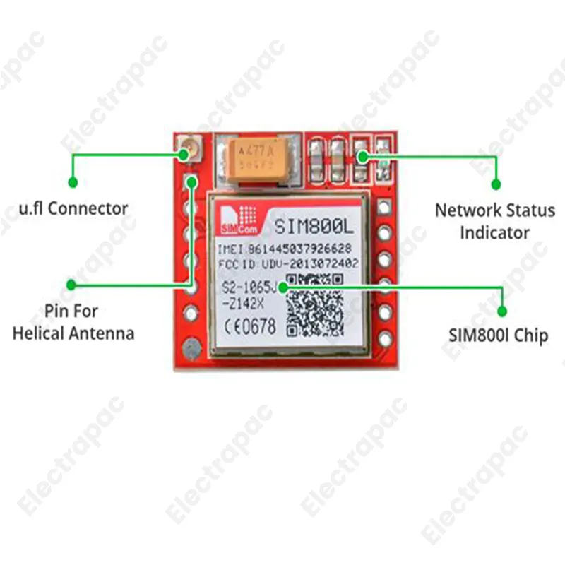 SIM800L GPRS GSM Module with Antenna - Gallery 1