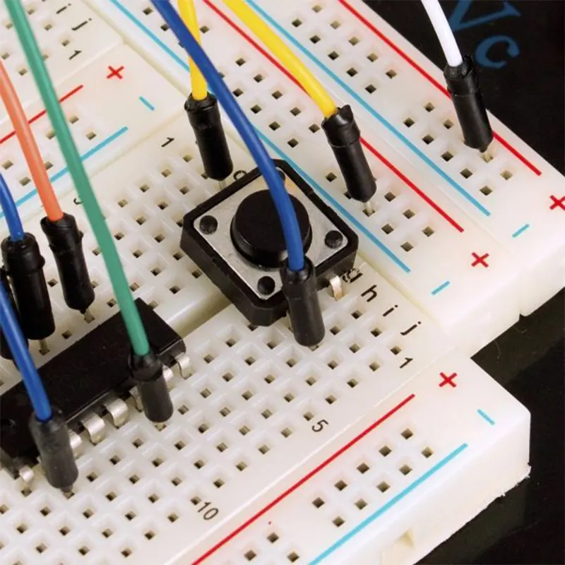 Breadboard Medium Size Solderless White Prototype Test Circuit Board Plug-in 400 Tie Points Pin For Arduino Project Board DIY - Gallery 1