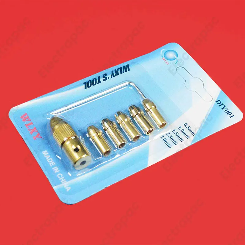 WLXY DIY001 Practical Electric Drill Center Shaft with Chuck 0.5 MM - 3.0 MM - Copper Color - Gallery 2