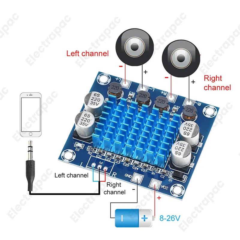 TPA3110 XH-A232 30W+30W 2.0 Channel Digital Stereo Audio Power Amplifier - Gallery 3