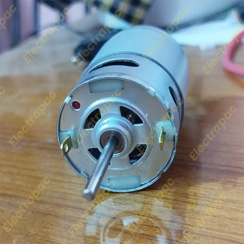 555 D Shape Long Shaft Full Metal Body 6-12V DC Motor Hi-Speed, Low Noise Rechargeable DC Fan For Solar or Electrical Tool and DIY Project. - Gallery 1