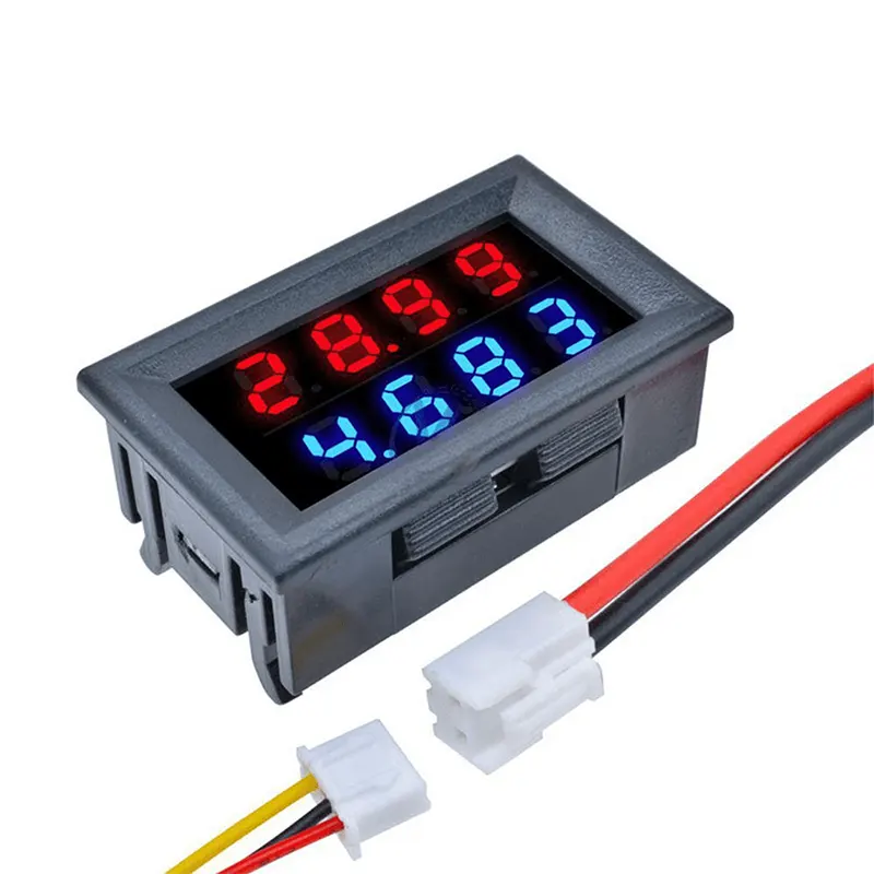 0.28 inch Mini Digital Voltmeter Ammeter DC 100V 10A Panel Amp Volt Current Meter Tester 0.28 Inch Blue Red Dual LED Display - Gallery 2