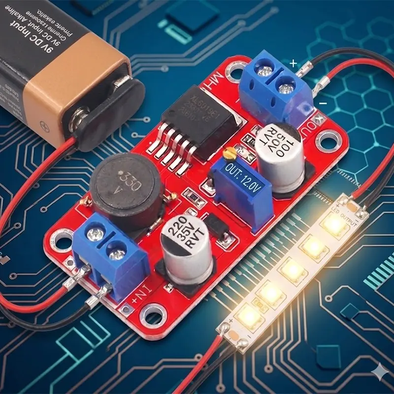 XL6009/XL6019 5A Boost Converter Step Up Adjustable 15W 5-32V to 5-50V DC-DC Power Supply Module High Performance Low Ripple - Gallery 3