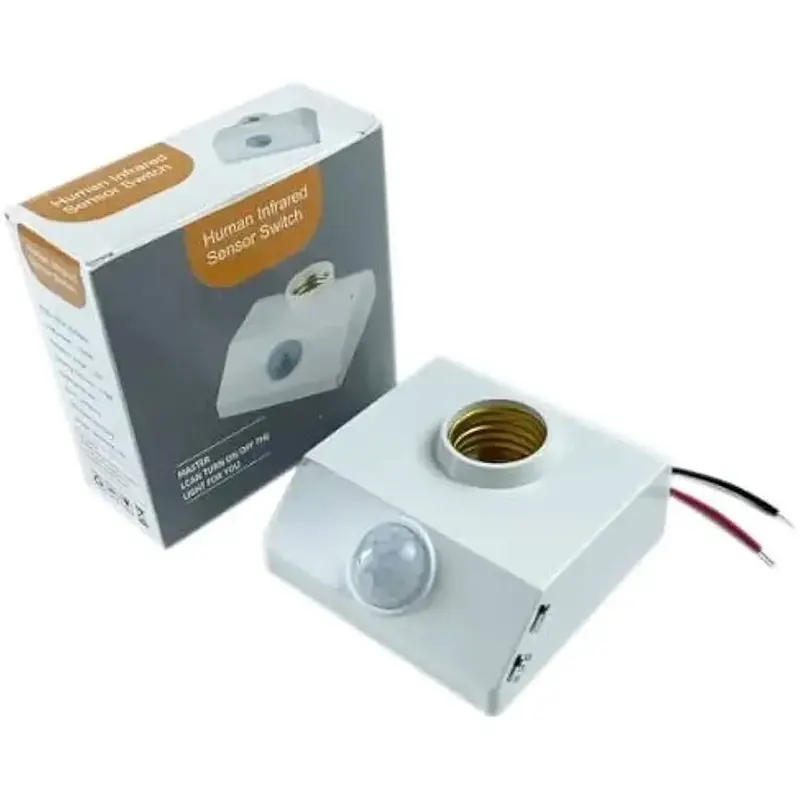 Smart PIR Motion Sensor 220VAC Light Holder for Indoor/Outdoor – E27/ Home Sensor Security Light - Gallery 2