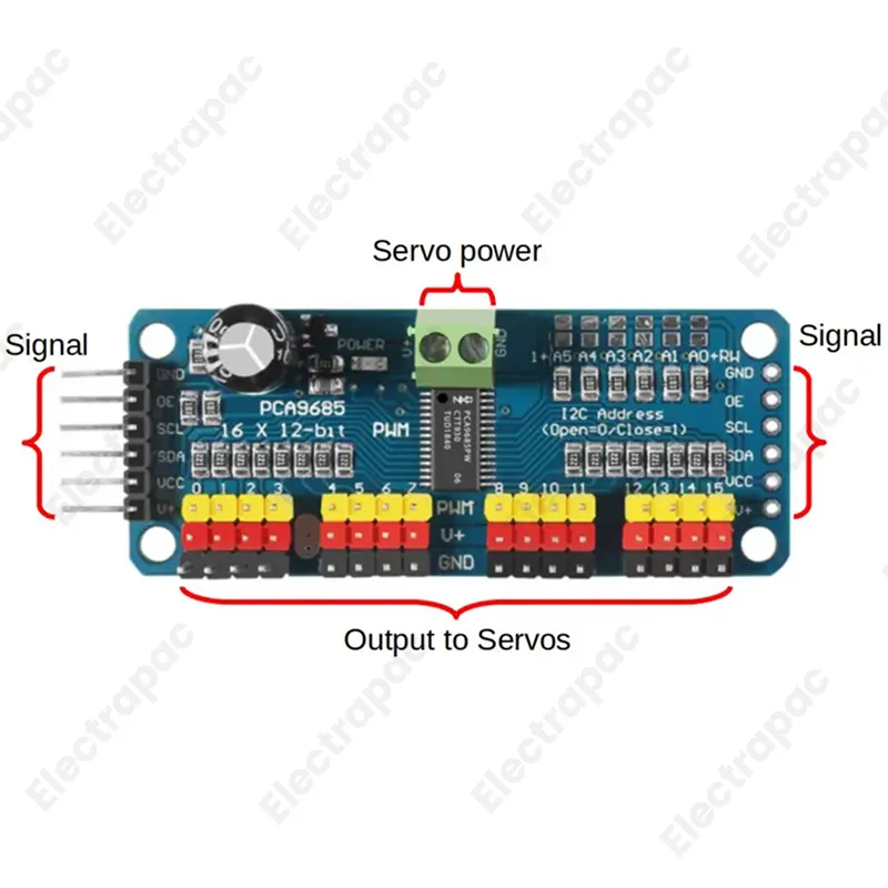 16 Channel 12-bit PWM Servo Driver Controller I2C interface PCA9685 for Arduino - Gallery 2