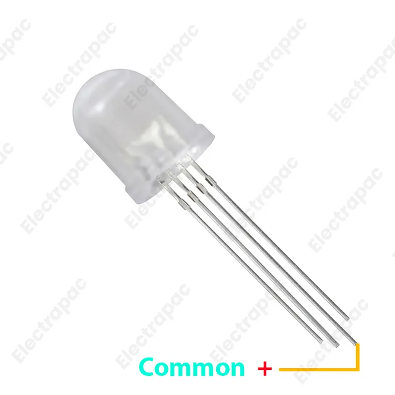 10mm Diffused RGB LED Light / RGB Diffused LED CC 10mm - Gallery 1