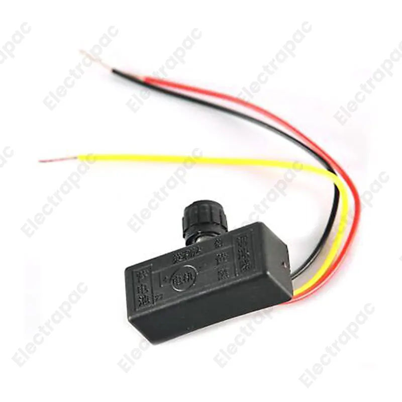 PWM Motor Speed Controller, 12V DC Electric Adjustment Switch, 3-Wire Fan Regulator, Black - Gallery 1