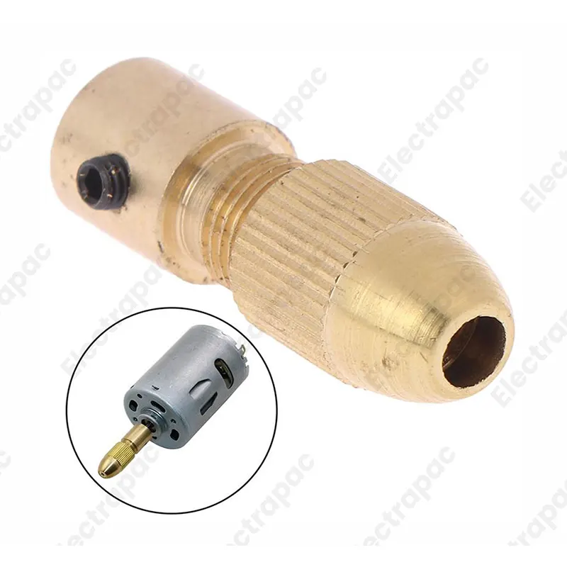 WLXY DIY001 Practical Electric Drill Center Shaft with Chuck 0.5 MM - 3.0 MM - Copper Color - Gallery 1