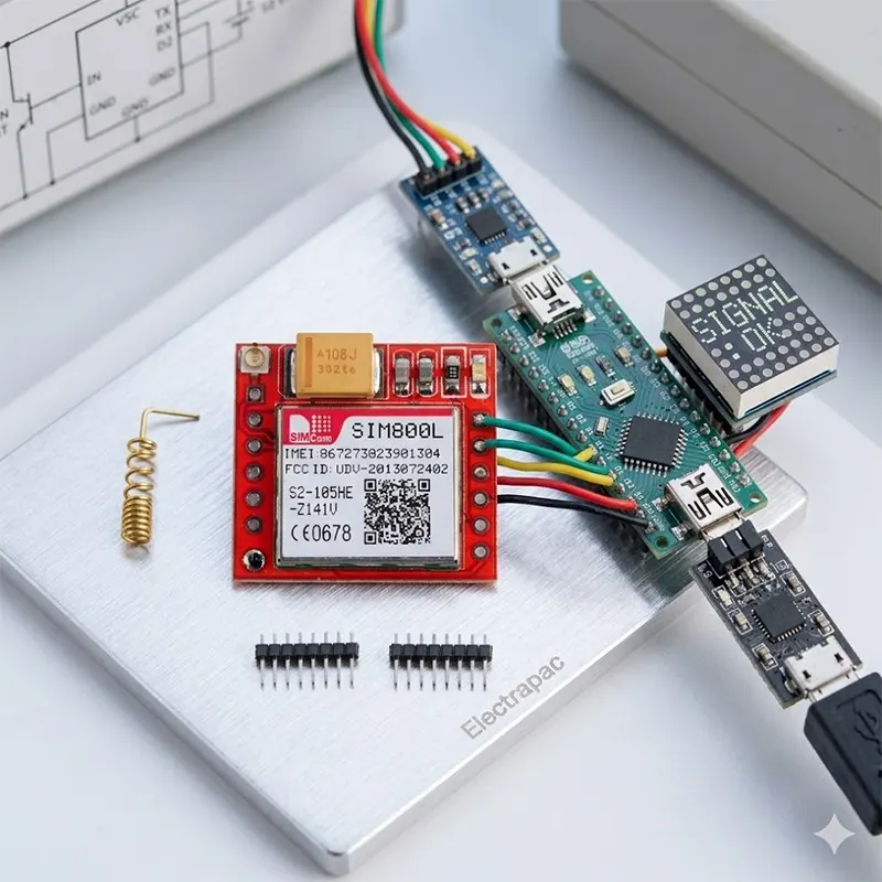 SIM800L GPRS GSM Module with Antenna - Gallery 4