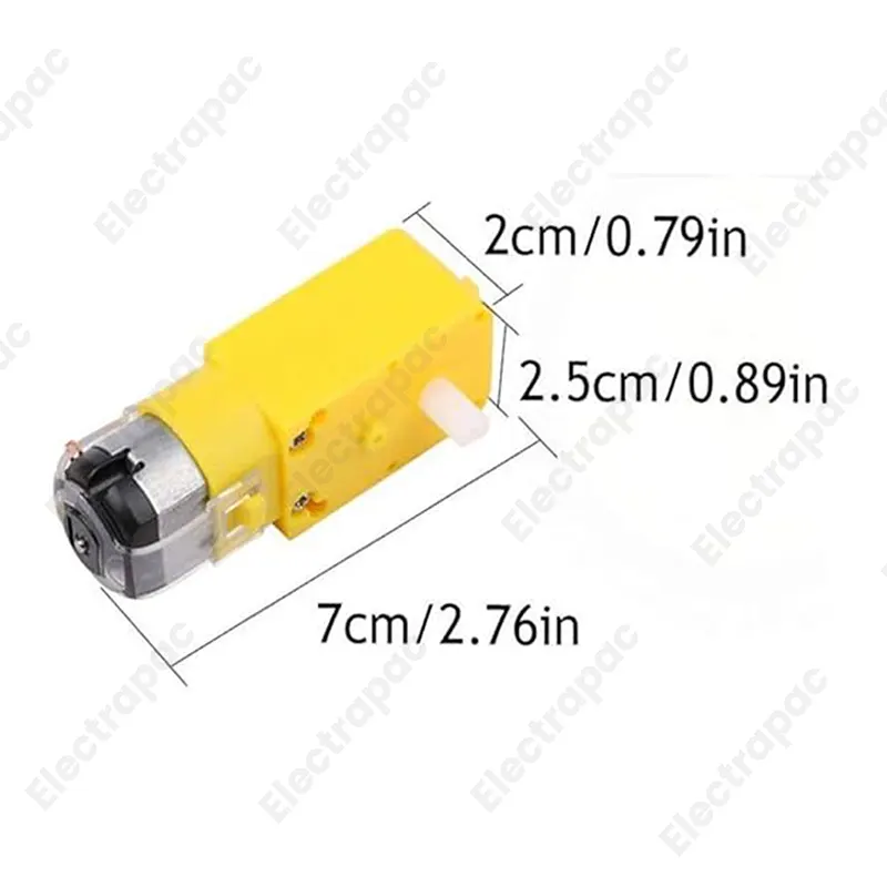 DC Gear Motor For Robot Wheel RC Car Dc Motor 3V ~ 6V 130RPM Dual Shaft YELLOW Plastic - Gallery 2