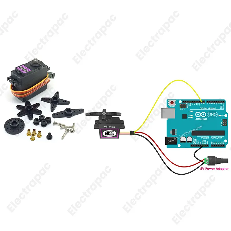 TowerPro MG996R Full metal (180 degree) Digital High Torque Servo Motor/ MG996R Senvo Motor - Gallery 3